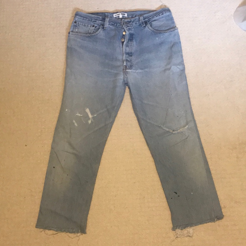 Re/Done crop distressed jeans 31